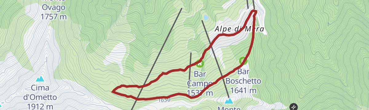 Route map: Anello Ciclopedonale di Mera